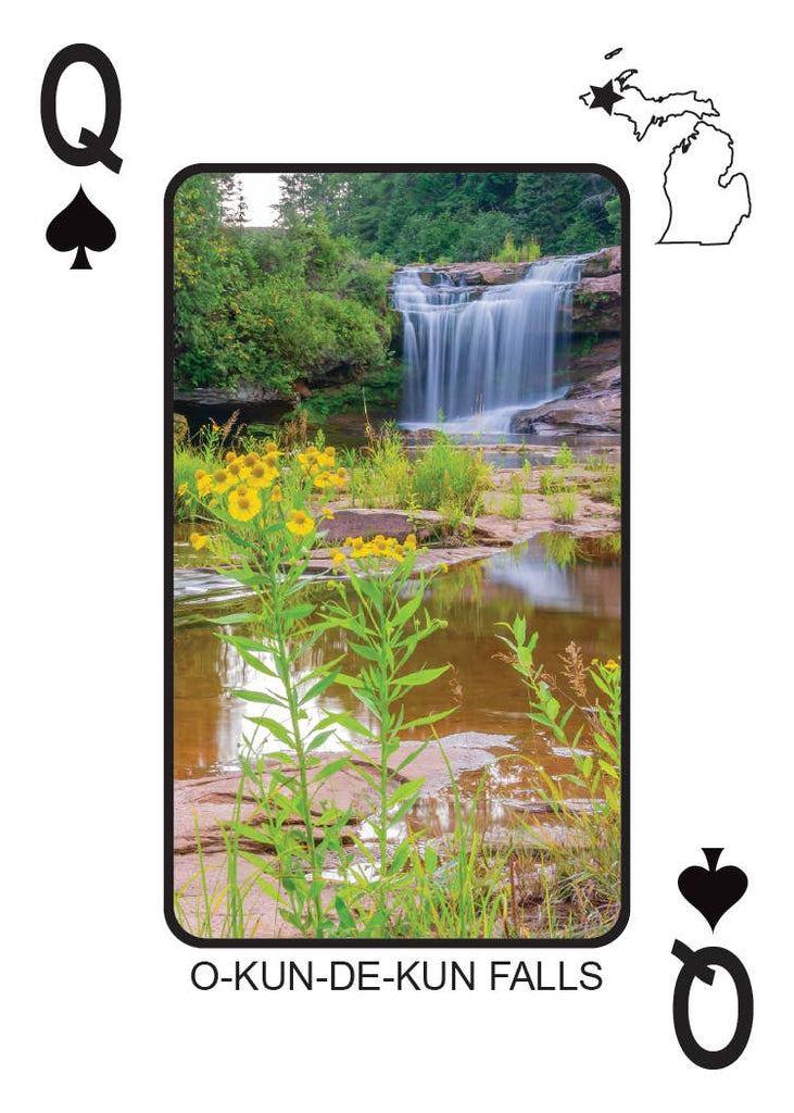 WATERFALLS OF MICHIGAN - Playing Cards - Euchre Friendly