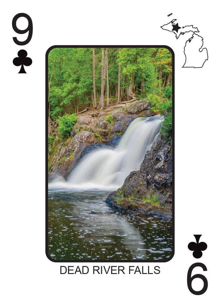 WATERFALLS OF MICHIGAN - Playing Cards - Euchre Friendly