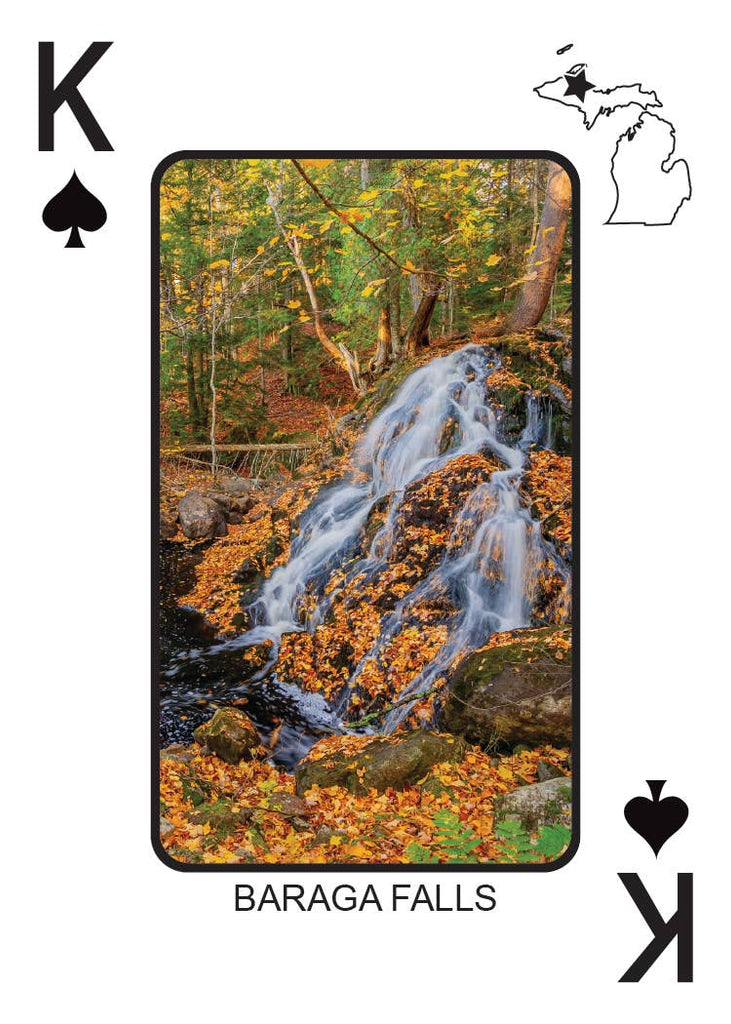 WATERFALLS OF MICHIGAN - Playing Cards - Euchre Friendly