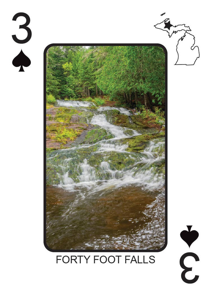 WATERFALLS OF MICHIGAN - Playing Cards - Euchre Friendly