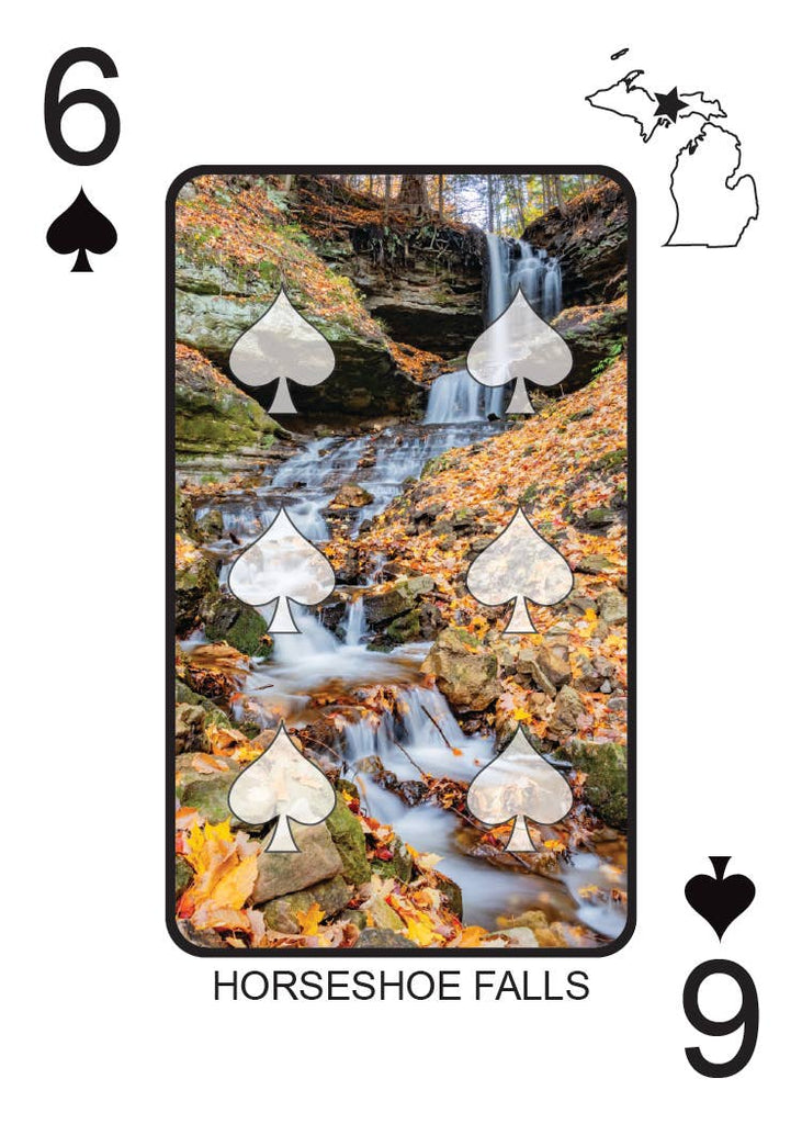WATERFALLS OF MICHIGAN - Playing Cards - Euchre Friendly