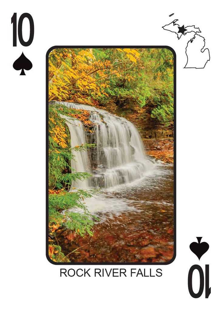 WATERFALLS OF MICHIGAN - Playing Cards - Euchre Friendly