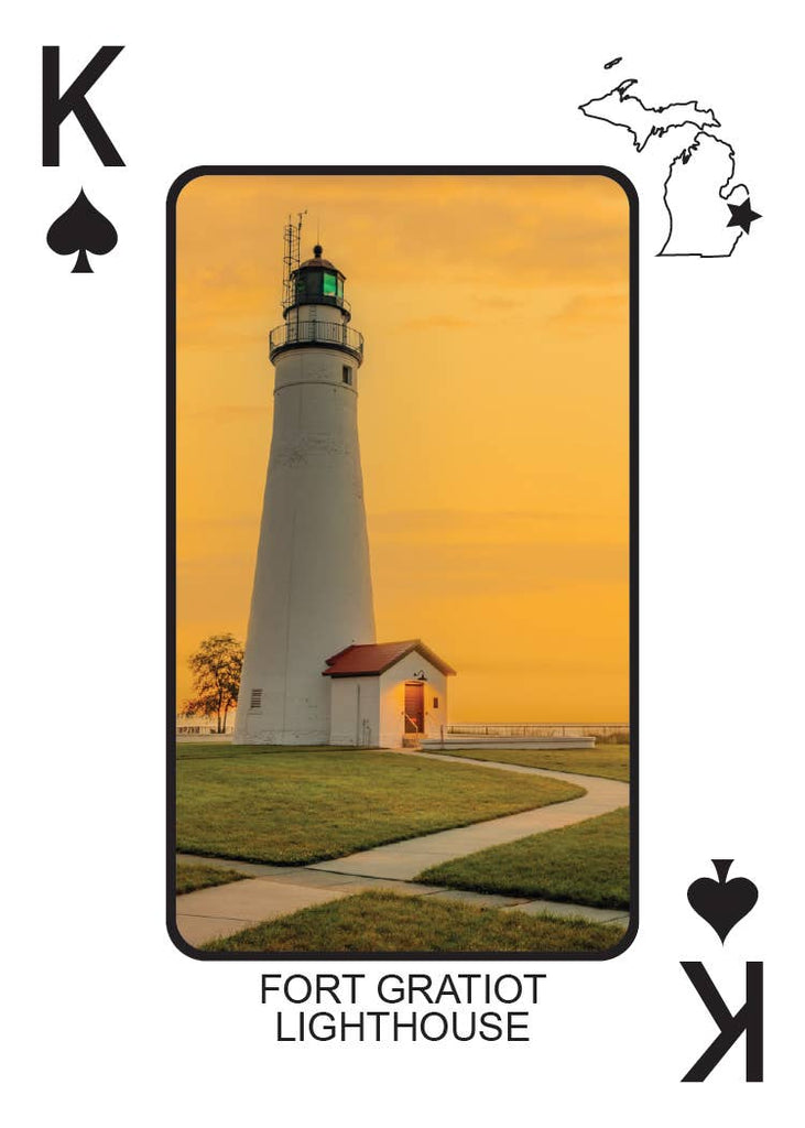 LIGHTHOUSES OF MICHIGAN - Playing Cards - Euchre Friendly