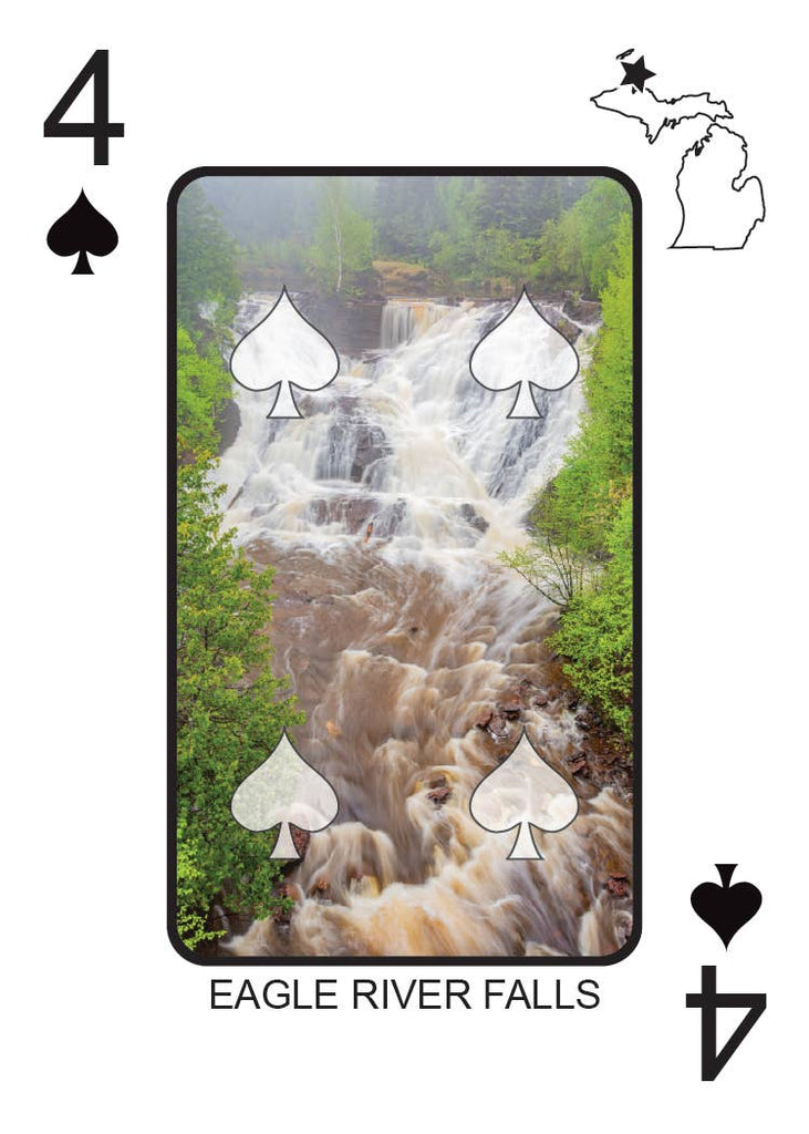 WATERFALLS OF MICHIGAN - Playing Cards - Euchre Friendly