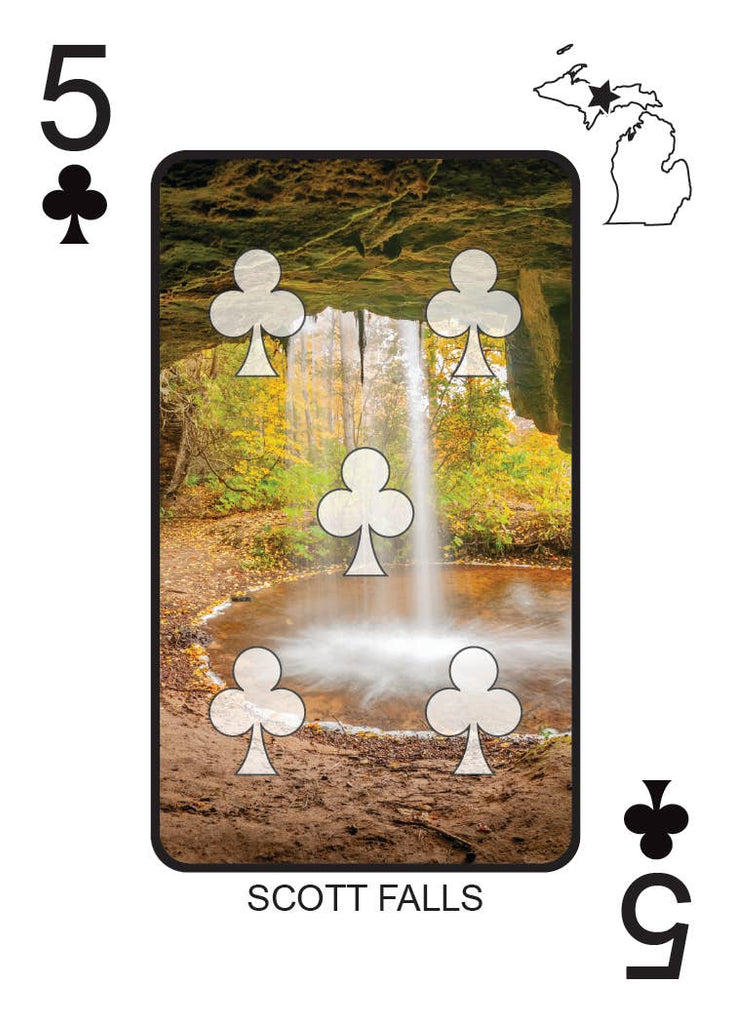 WATERFALLS OF MICHIGAN - Playing Cards - Euchre Friendly