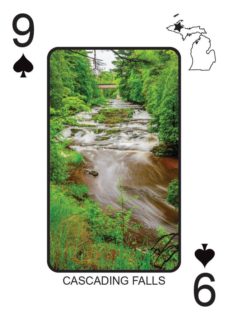 WATERFALLS OF MICHIGAN - Playing Cards - Euchre Friendly