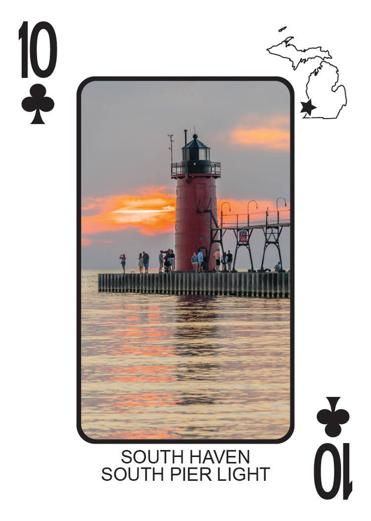 LIGHTHOUSES OF MICHIGAN - Playing Cards - Euchre Friendly