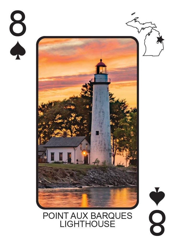 LIGHTHOUSES OF MICHIGAN - Playing Cards - Euchre Friendly