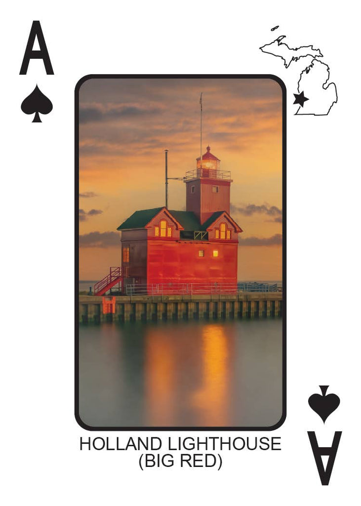 LIGHTHOUSES OF MICHIGAN - Playing Cards - Euchre Friendly