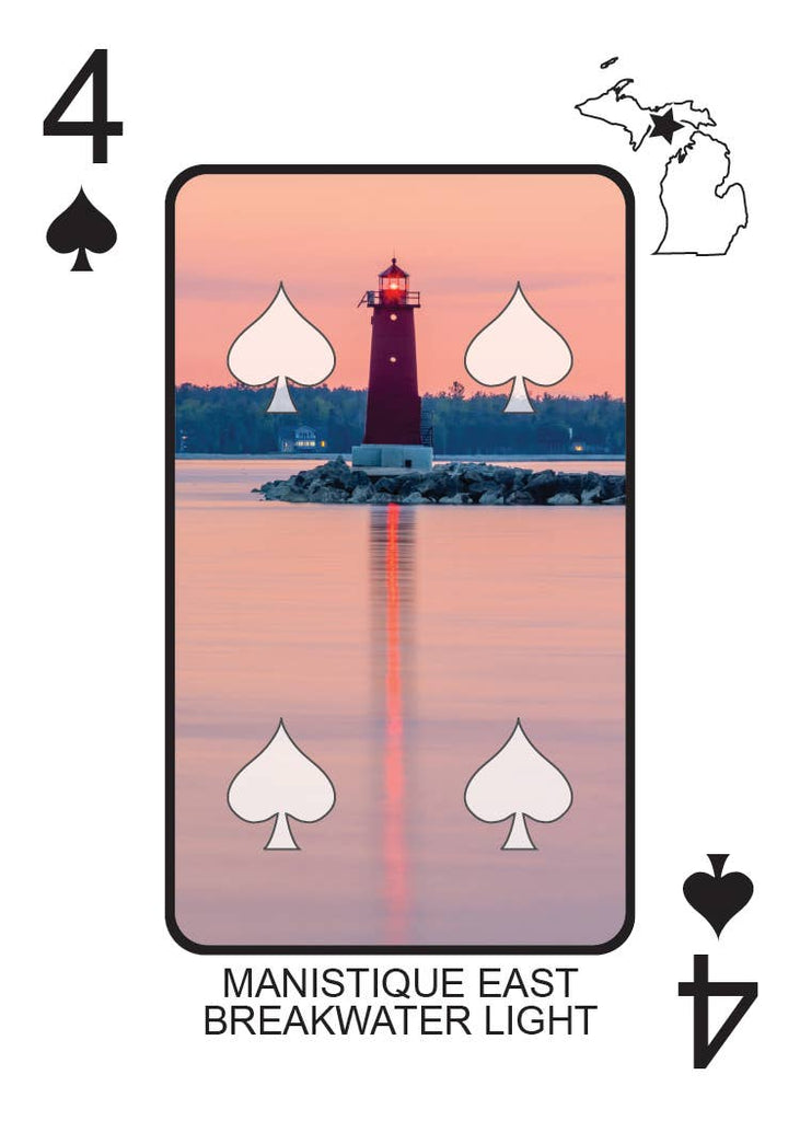 LIGHTHOUSES OF MICHIGAN - Playing Cards - Euchre Friendly