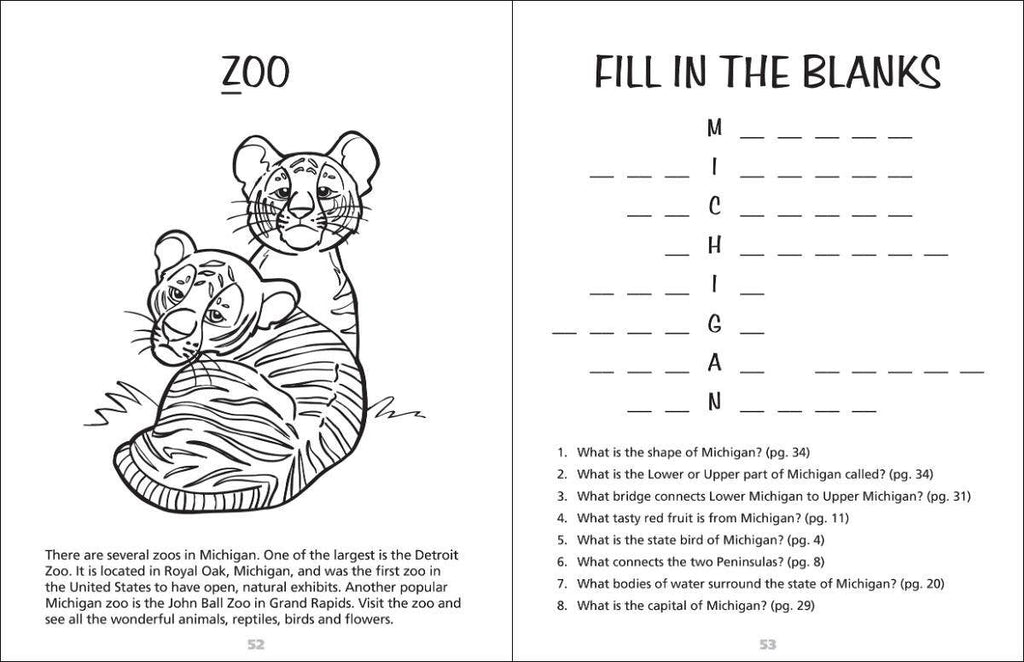 Michigan Activity Book