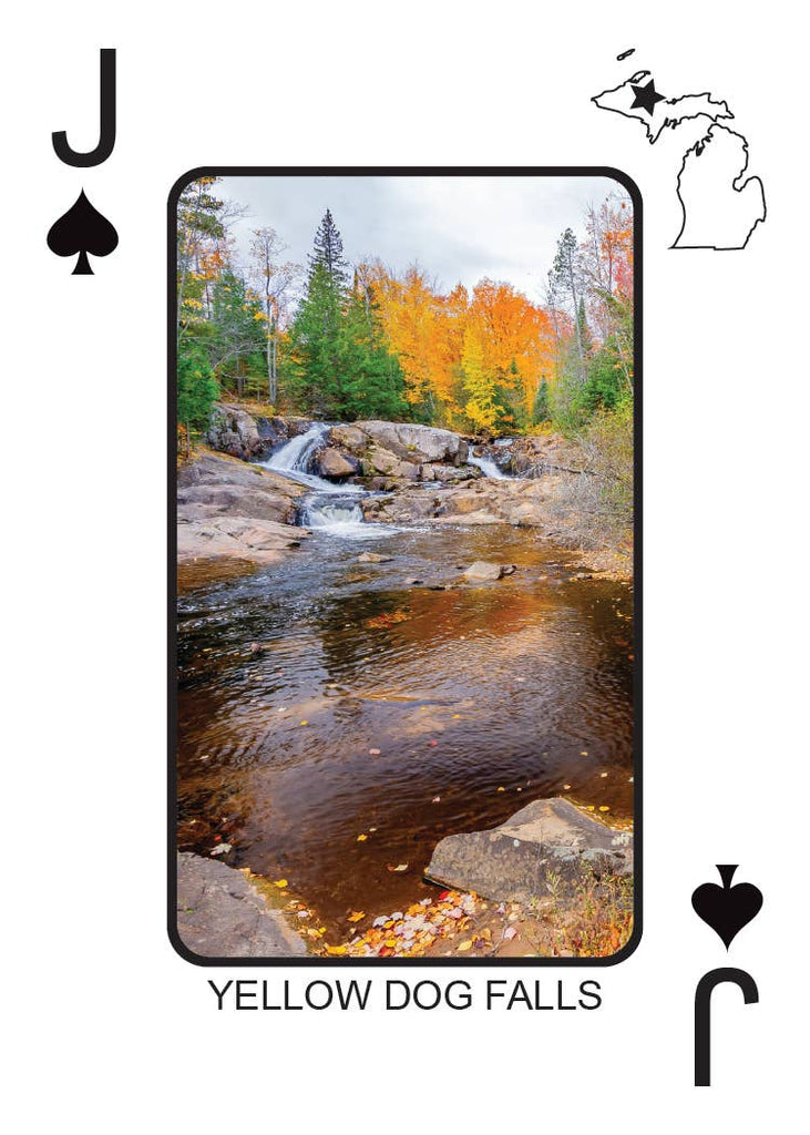 WATERFALLS OF MICHIGAN - Playing Cards - Euchre Friendly