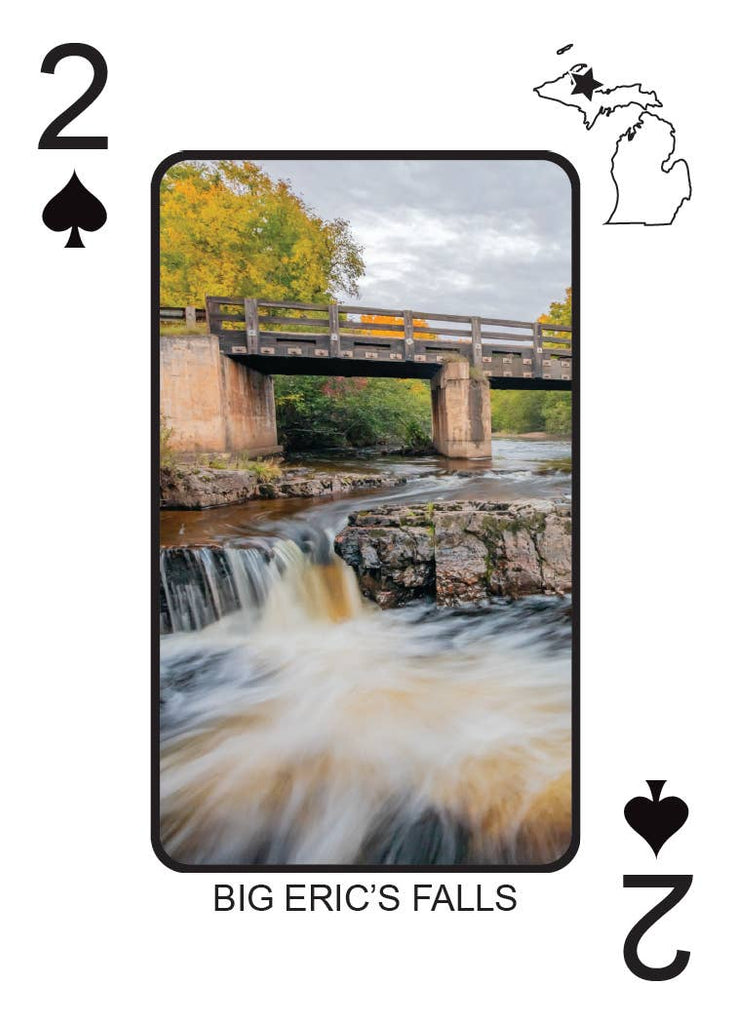 WATERFALLS OF MICHIGAN - Playing Cards - Euchre Friendly