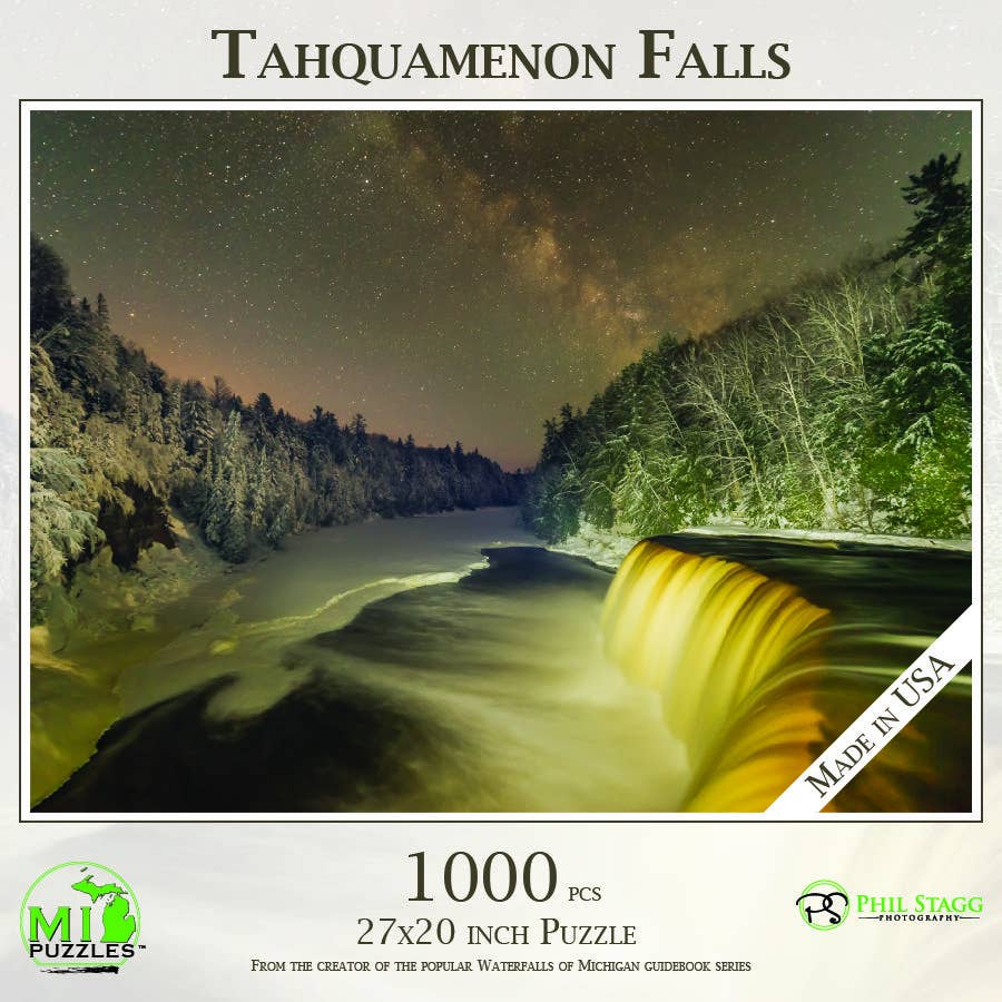 Tahquamenon Falls Puzzle - Starry Night Design