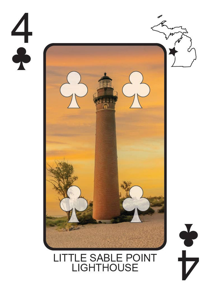 LIGHTHOUSES OF MICHIGAN - Playing Cards - Euchre Friendly