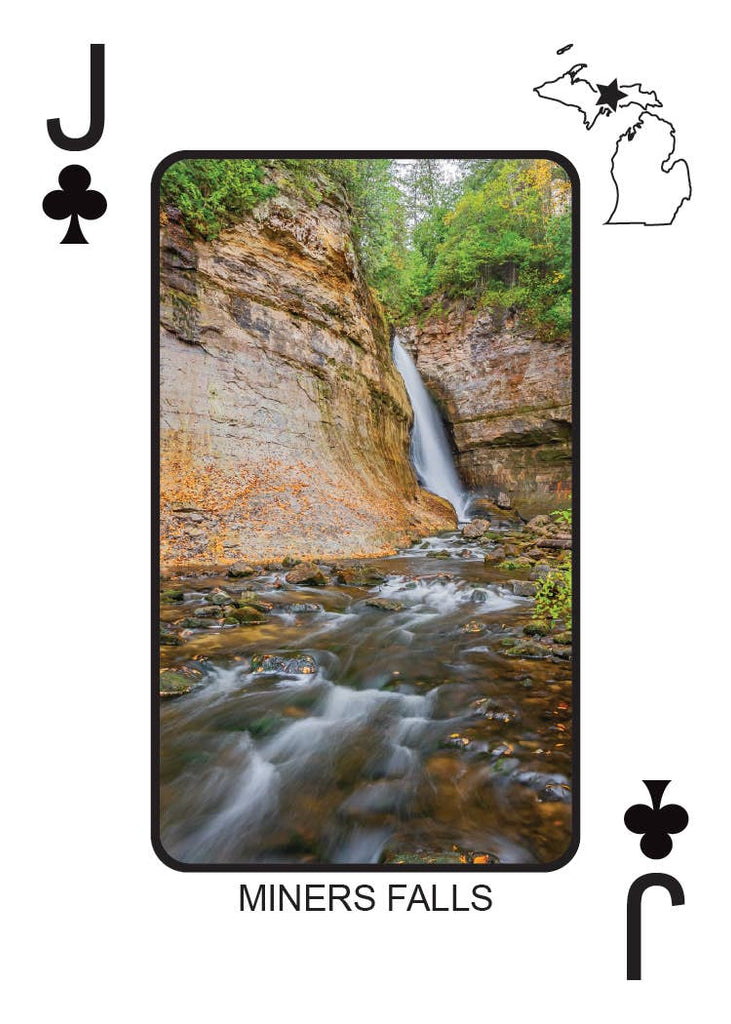WATERFALLS OF MICHIGAN - Playing Cards - Euchre Friendly