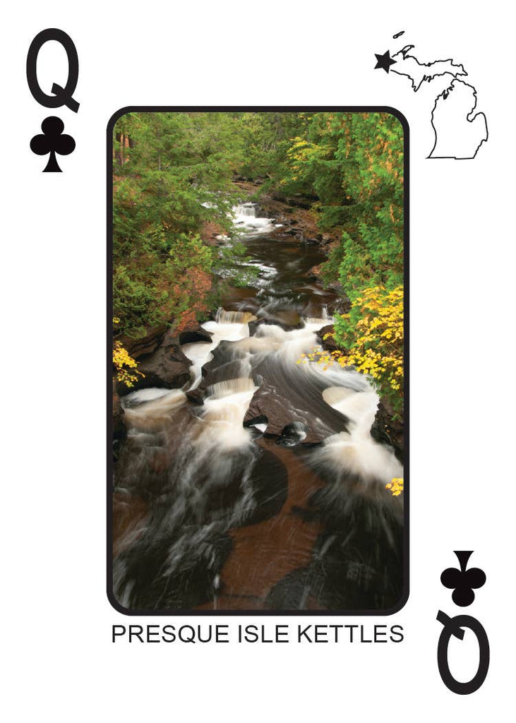 WATERFALLS OF MICHIGAN - Playing Cards - Euchre Friendly