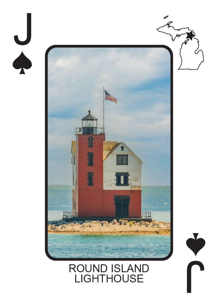 LIGHTHOUSES OF MICHIGAN - Playing Cards - Euchre Friendly