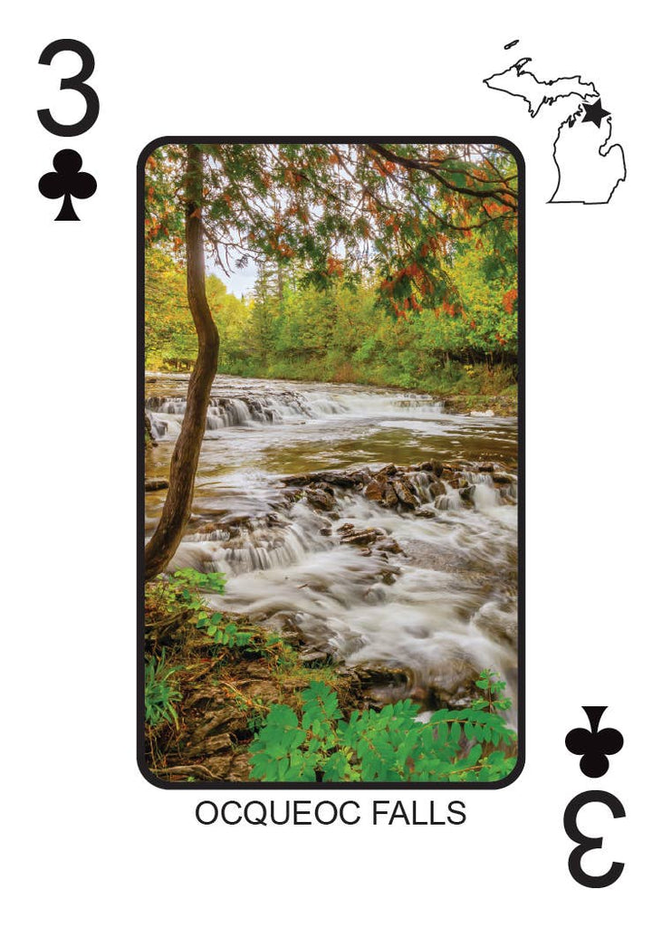 WATERFALLS OF MICHIGAN - Playing Cards - Euchre Friendly