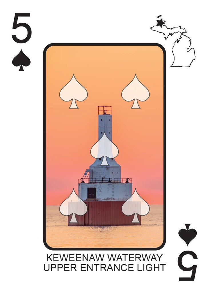 LIGHTHOUSES OF MICHIGAN - Playing Cards - Euchre Friendly