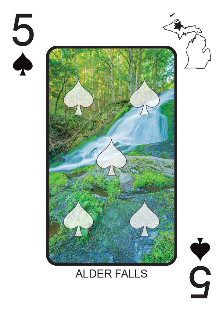 WATERFALLS OF MICHIGAN - Playing Cards - Euchre Friendly