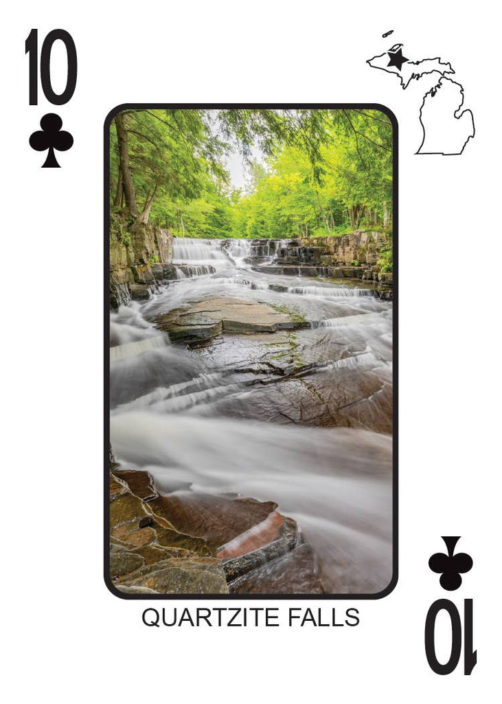 WATERFALLS OF MICHIGAN - Playing Cards - Euchre Friendly
