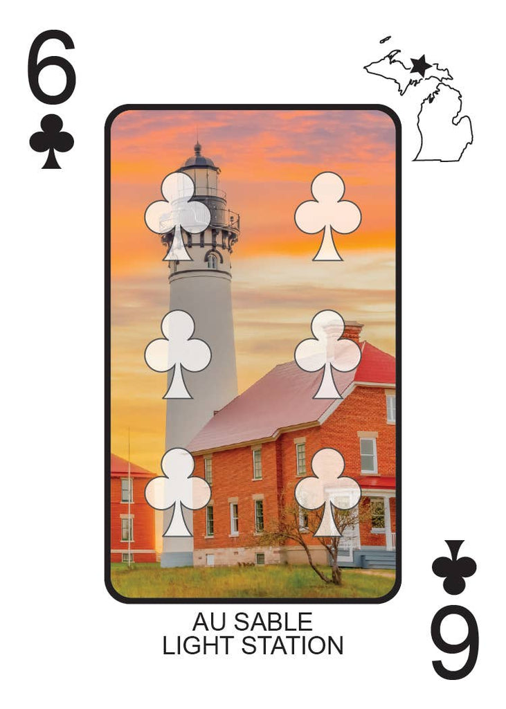LIGHTHOUSES OF MICHIGAN - Playing Cards - Euchre Friendly