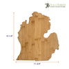 Michigan State-Shaped Bamboo Serving & Cutting Board